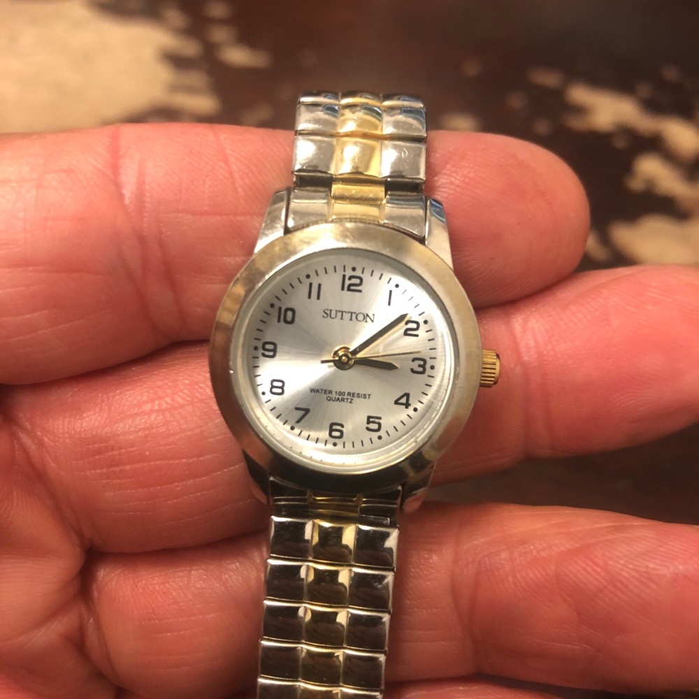 Two-Tone Silver and Gold Men's Watch